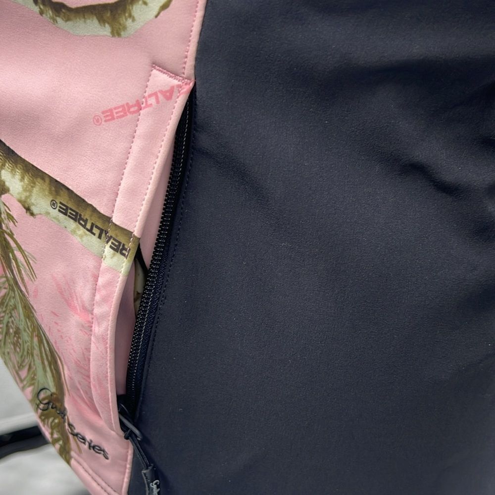 RealTree women’s pink black long sleeve full zipper jacket - Picture 3 of 6